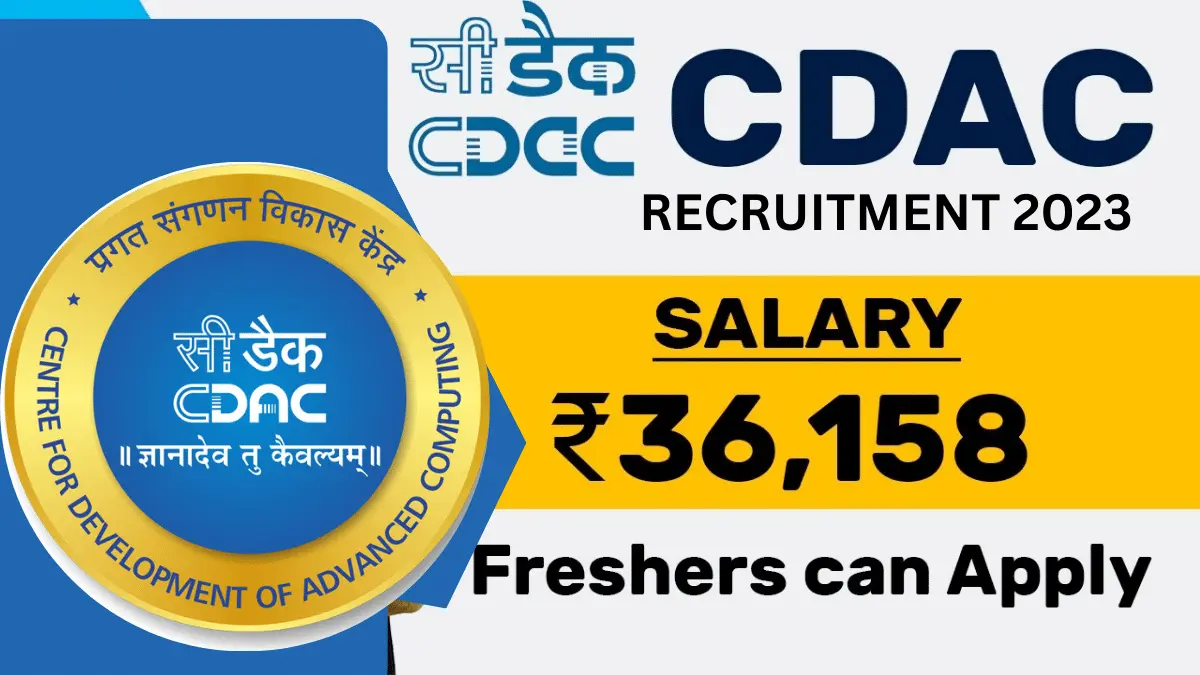CDAC Project Staff Recruitment 2023 2